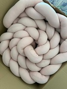 Warkocz do łóżeczka pudrowy róż ok. 3 metry + pokrowiec