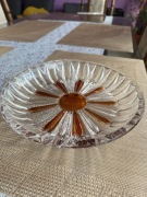 Kryształowy talerz zdobiony kryształ