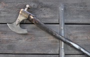 Ręcznie wykonany topór wikinga / myśliwski / survivalowy ostrze tnące 17cm