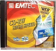EMTEC CD-RW - 80 Min,700 MB,nowy,folia