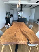 Stół dębowy monolit industrialny loft live edge