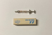 Strzykawka szklana Luer 1cm³  z czasów PRL