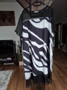 Sukienka zebra,lekka,zwiewna,na podszewce,