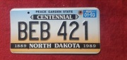 North Dakota tablica rejestracyjna usa oryginal