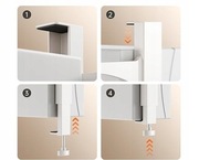 Uchwyty karniszy do szkrzynek roletowych regulowane Eson Casa 4szt