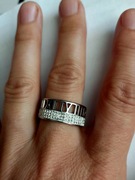 Pierścionek obrączka al'a cyrkonie