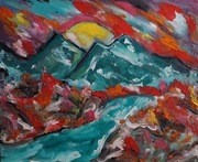 Obraz olejny na płótnie 40 50 abstrakcja 