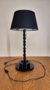 Lampa stołowa biurowa z części- loft- czarna 