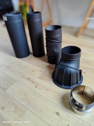 Zestaw rur do przyłączenia  wkładu kominkowego do komina fi 160+fi 200 50cm