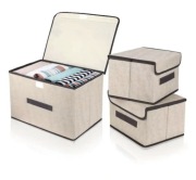 2 Sztuki - Pudełko Do Przechowywania 22-litrowe Z Uchwytem Składane Kosz2