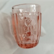 ZĄBKOWICE kufelek szklany w kolorze łososiowym MAŁPA GORYL