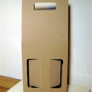 Kartonowe pudełko na 2 butelki z oknami