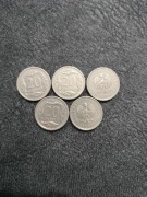 5x 20 groszy 2000r.