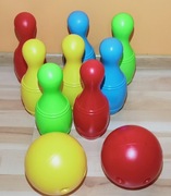 Zestaw dużych Kręgli dla dzieci Mochtoys 10 elementów raz używane 