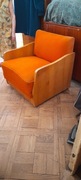 Fotel rozkładany ART DECO z czasów PRL-U