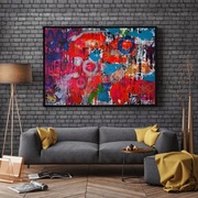 Obraz abstrakcja. Akryl. Ręcznie malowany. 