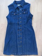 NEW LOOK, denim, jeans, szmizjerka, bezrękawnik, guziki, karmienie r. 40