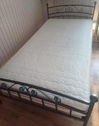 Łóżko metalowe 100x200 cm z materacem JANPOL