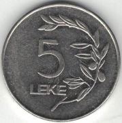 Albania 5 leke leków 2000 - 20 mm - nr 1
