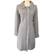 Boden wełniany sweter kardigan szary wełna płaszcz popiel okazja M 38 S 36