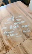 Szklana deska do serów 