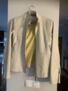 Kurtka skórzana kremowa r. 36 (S)