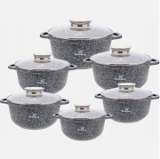 Zestaw Garnków 12 el. Z Powłoka Granitową