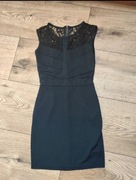 Sukienka damska ołówkowa prosta czarna 36