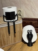 Stojak na papier toaletowy ksiązka i ślimak zabawny uchwyt wolnostojący