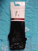 MARILYN legginsy siateczkowe z koronką 