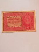 Polska, Banknot 20 Marek Polskich-1919r.