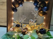 Stroik świąteczny, jelonki, podświetlenie LED 