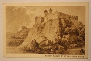 KRAKÓW - TYNIEC. RUINY ZAMKU W TYŃCU NAD WISŁĄ, CZYSTA, STARA, RZADKOŚĆ 