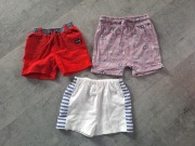 3 pary krótkich spodenek chłopięcych rozm. 86