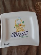 TALERZYK PABLO PICASSO L"HORLOGE DE FLEURS 18X14 CM 1961 ROK