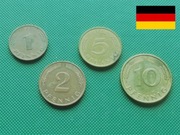 NIEMCY RFN - Zestaw 4 monet Pfennig S12