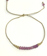 Bransoletka Rzadki różowy szafir Złoto próby 750