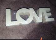 Napis love ozdoba 3d dekoracja ślub walentynki wesele