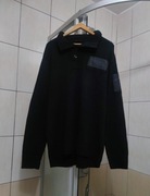 męski sweter XXL Southern rozmiar XXL kolor czarny fason typu henley z wyso