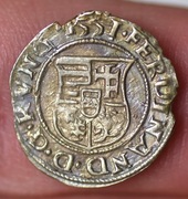 Węgry Ferdynand I denar 1551 Kremnica