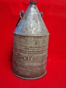 Stara metalowa bańka na spirytus techniczny z lat 30 dwudziestego wieku.