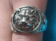 Sygnet Srebrny S 925 Lew Srebro