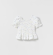 Koszula Zara 116 w kwiatki bufki bluzka kwiaty 