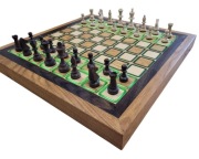 DUŻE DREWNIANE SZACHY Z PODŚWIETLENIEM 60X60CM 