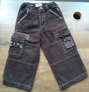 spodenki bojówki sztruksowe brązowe r 92