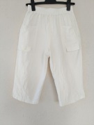 Białe rybaczki, bawełniane na gumce, M/L