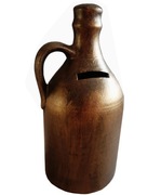 Skarbonka ceramiczna BUTELKA prezent na Dzień Dziadka