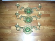 Kinkiet mosiężny podwójny duży