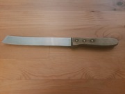 Duży stary nóż kuchenny 30 cm z drewnianą rączką 