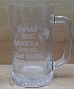 KUFEL Z GRAWEREM JACEK DO PIWA PREZENT NA IMIENINY URODZINY WALENTYNKI